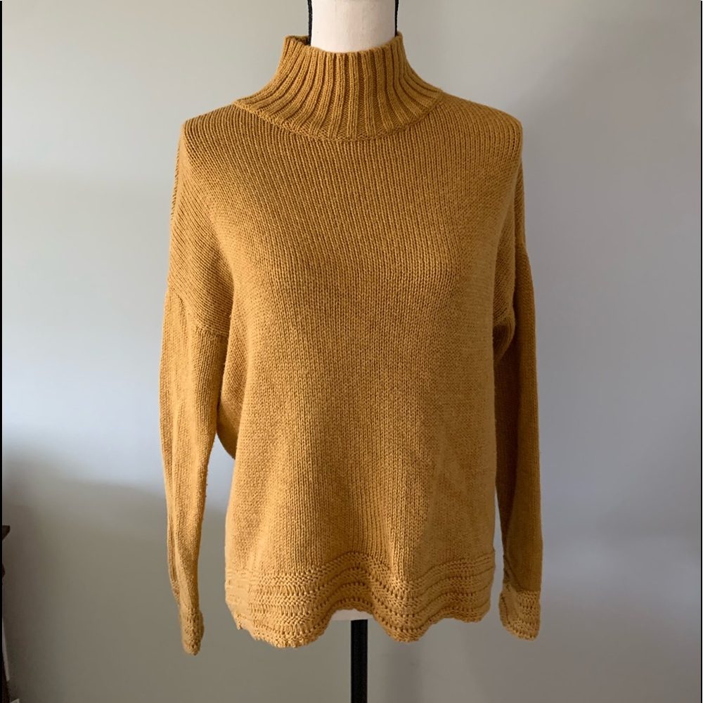 Old Navy : Mustard Yellow Mock neck sweater small